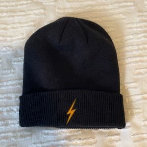 Aviator Nation black lightning bolt beanie
